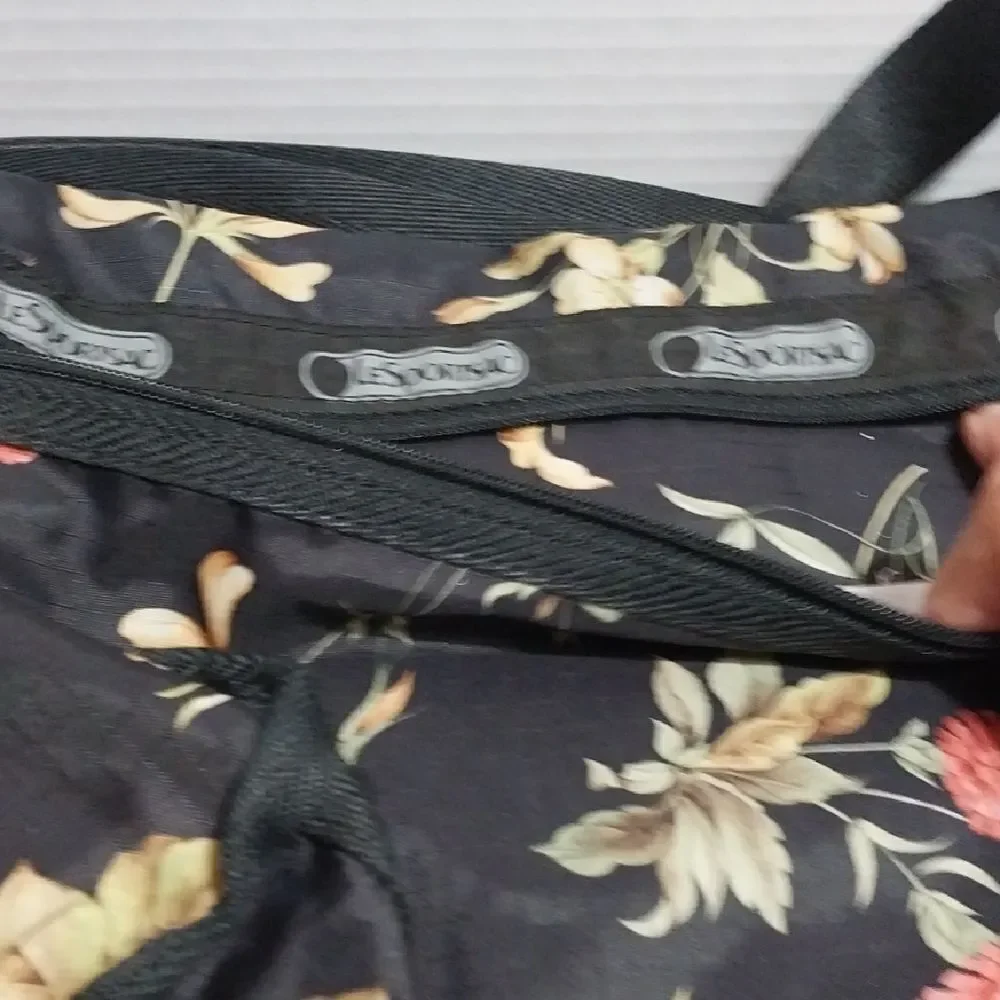 LeSportsac Black Floral Crossbody Bag